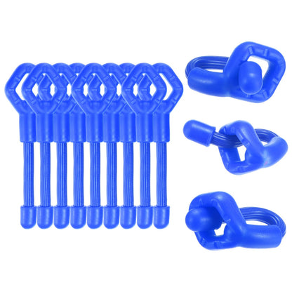 M METERXITY 12-Pack Adjustable Plant Ties, 3inch/7.62cm Silicone Flexible Multi-Function Sturdy Garden Twist Tie for Plant Support/Tree/Shrub/Vine, Reusable Support Twine [Blue]