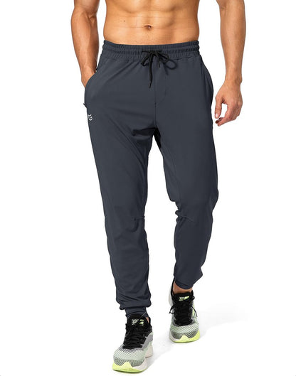 G Gradual Men's Sweatpants with Zipper Pockets Athletic Pants Traning Track Pants Joggers for Men Soccer, Running, Workout(Grey,L)