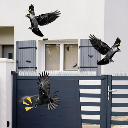 36 Pack Upgraded Clear PVC Bird Spikes, Covers 51 Feet(15.5m), Keep Birds Away and Keep Birds from Building Nest, Long Deterrent Spikes Keep Pigeon Squirrel Cats and Other Animals Away