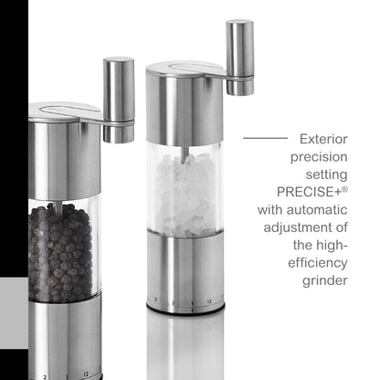 AdHoc Select Geared Salt or Pepper Grinder - Handy Seasoning Mill for Salt & Pepper - Manual Grinder with Ceramic Mechanism - Durable & Reliable Shakers