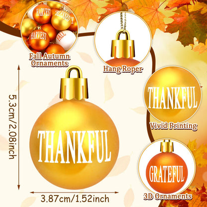 JULMELON 36 Pcs Fall Tree Ornaments for Thanksgiving Day Decor