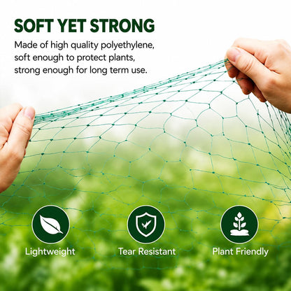 Bird Netting for Garden Protect Vegetable Plants and Fruit Trees, Garden Net Doesn't Tangle and Reusable Fencing Protect Fruit Vegetables from Birds,Deer,Squirrels and Other Animals (13x40ft)