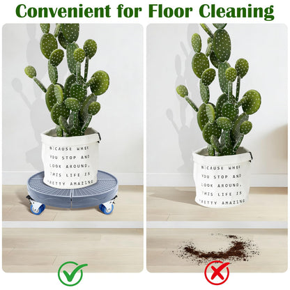 K KASONIC Plant Caddy with Wheels, 15-20 inch Adjustable Rolling Plant Stand Support 330lbs Capacity, Large Plant Dolly Cart for Indoor Outdoor Garden Pot, Plants or Flower Pots Mover (Grey 1 Pack)