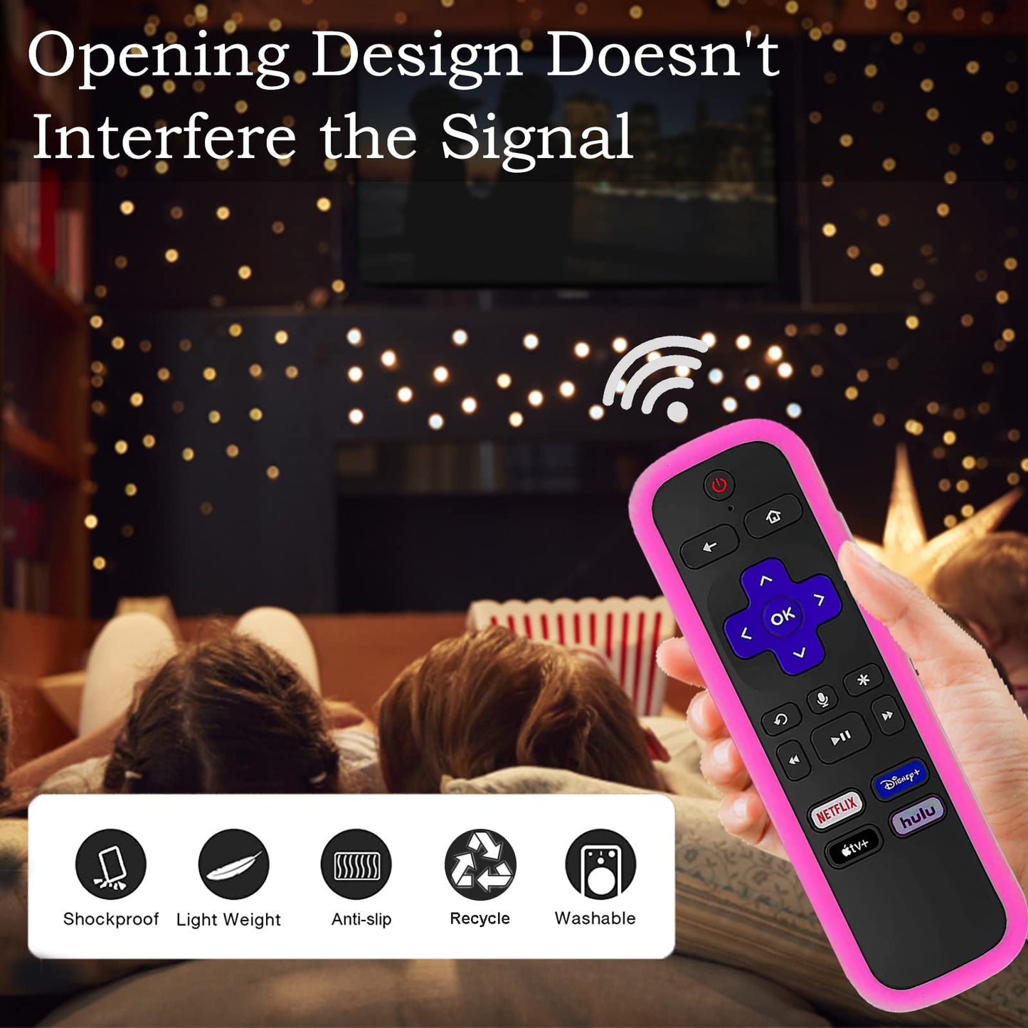Silicone Protective Controller Cover fits for Roku TV Voice Remote | Element Roku | Westinghouse Roku TV Controller Cover,Glow in The Dark