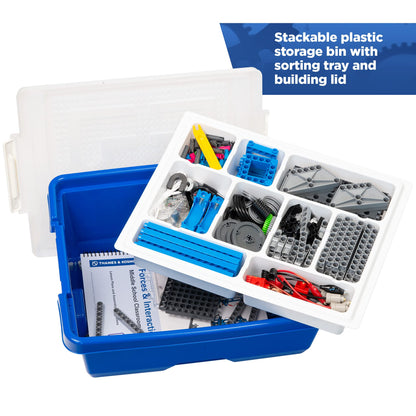 Thames & Kosmos Forces & Interactions: Middle School Classroom Kit | NGSS-Aligned for Physics & Engineering Classes| Teacher Guide & Lesson Plans | Durable, Timed for Classroom Use, Includes Storage
