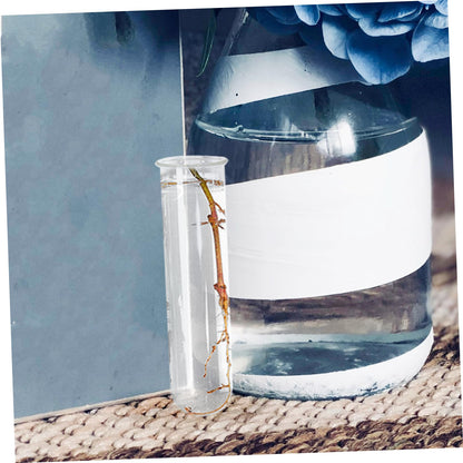 HOLIDYOYO 4pcs Hydroponic Glass Test Tube Planter Elegant Terrarium Flower Vase for Decor Container for Plant Propagation and Display