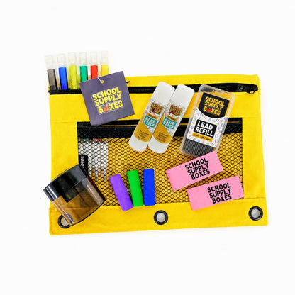 Elementary School Essentials Bundle | Case (4 Boxes) - 91 Pieces per Box | School Supply Boxes - Back to School Essentials | Includes Binders, Folers, Notebooks, Paper, Pencils, Pens, & More