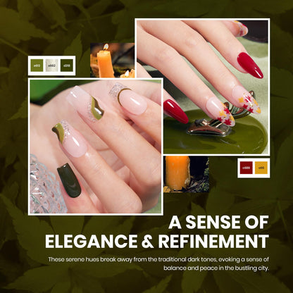 beetles Gel Polish 44pcs Fall Gel Nail Polish Set 36 Colors Brown Burgundy Red Blue Purple Orange Green Black Nude White with Base Top Coat UV LED Needed Salon DIY at Home Gift for Women Colorful Muse