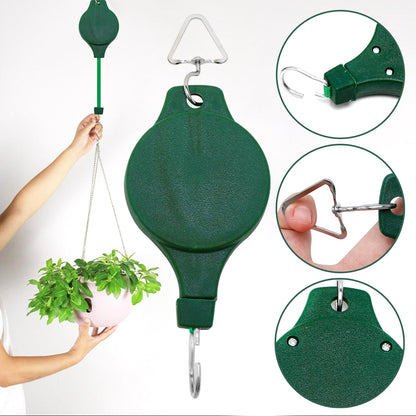 3 Packs Plant Pulley Set for Garden Baskets Pots, Birds Feeder Retractable Plant Hangers for Hanging Basket Planter Heavy Duty Adjustable Ceiling Pulley Hook for Hanging Outdoor Indoor Plants Flower