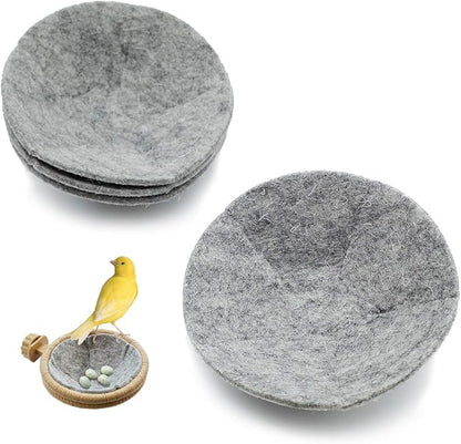 FOIBURELY 4 Canary Finch Nesting Wool Felt Pads(4.1 inch)