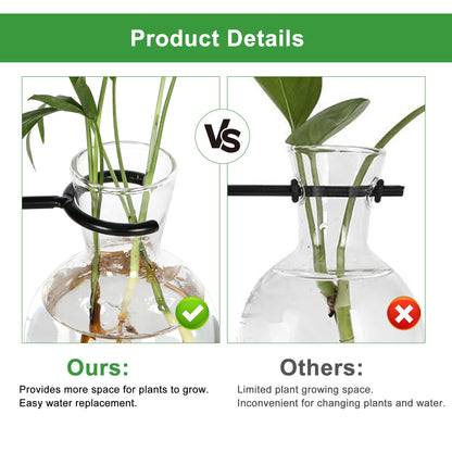 PAG-Mass Plant Propagation Station with 4 Glass Vases & Wood Stand, Hydroponic Air Planter for Indoor Plants, Unique Gardening Gift for Women & Plant Lovers, Desktop Terrarium for Home Decor