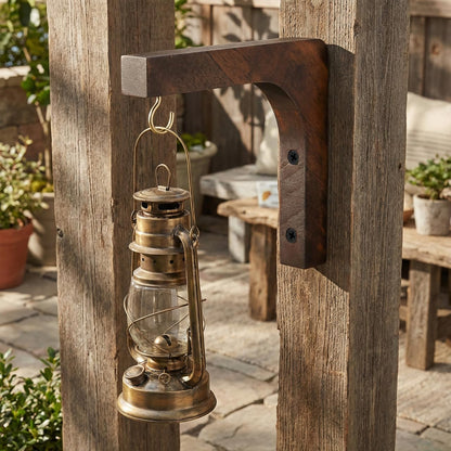 Abaodam Wooden Wall Mounted Hanging Plant Hanger Wall Hooks for Flower Bracket Planter Wind Chimes Patio Decor