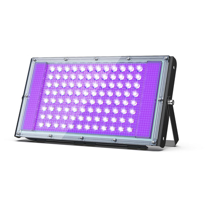 100W LED Black Light, Powerful UV Spotlight, IP66, 395nm UV Lamp for Christmas, Halloween Glow Party (1 Pack)