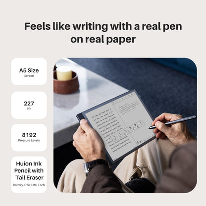 Huion Ink EB1011 E Ink Tablet 10.3" Digital Notebook with Dual Front Light Full- Laminated Anti-Glare Glass Battery-Free Pen 8192 Pressure Handwritten-to-Text for Reading, Writing & Note-Taking