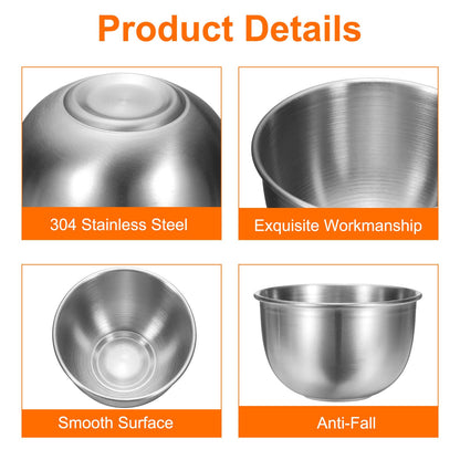 uxcell 3 Inch Stainless Steel Sauce Dishes, 10 Pcs Mini Individual Round Seasoning Dishes Condiment Tray Sushi Dipping Bowl Mixing Saucers Appetizer Plates for Prep Side Dish, Silver