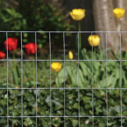 YARDGARD 2 in. x 3 in. Mesh Welded Wire Fence Roll, 48 in. x 50 ft., 16 Gauge Galvanized Steel Fence for Animal Enclosures, Garden Protection and Property Fencing