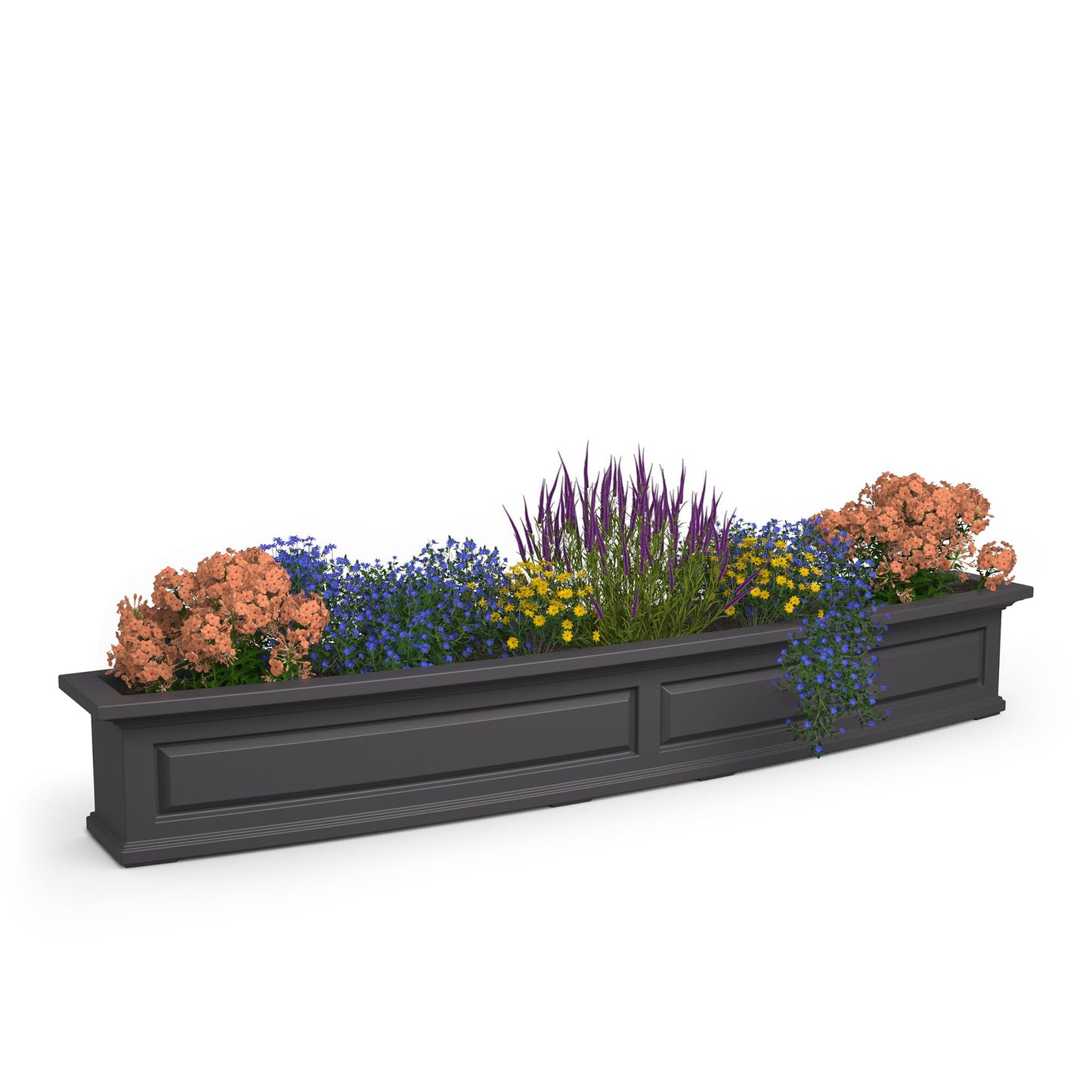 Mayne Nantucket 6-Foot Window Box – Self-Watering, Weather-Resistant Planter for Flowers – Durable Design for Outdoor Use, Perfect for Windows