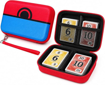 Comecase Cards Holder Case Compatible with SKYJO/for Bicycle Playing Cards/for Five Crowns/for UNO/for Phase 10 Playing Cards, Card Game Storage Organizer Holds Up to 400 Cards - Red(Box Only)