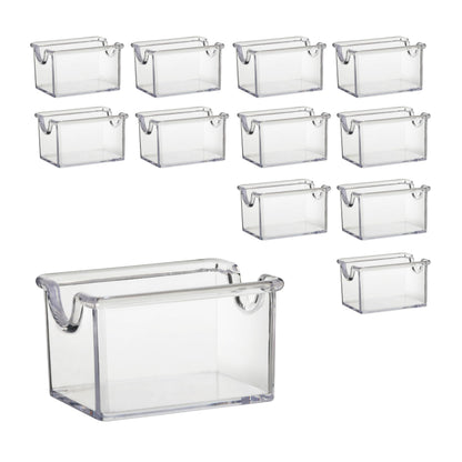 New Star Foodservice Plastic Sugar Packet Holder, Clear, Set of 12