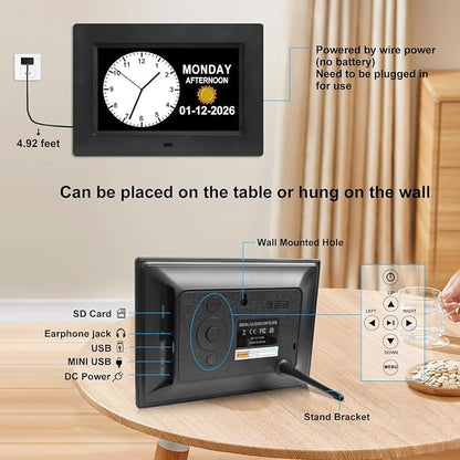 Jaihonda Dementia Clock for Seniors Digital Clock with Date and Time for Elderly-15 Alarms Level 5 Brightness Large Number Display Alzheimers Clock Calendar Day Clocks
