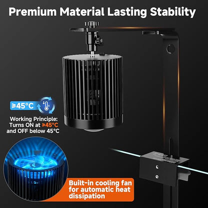 fishkeeper Clip On Aquarium Light, 24/7 Fish Tank Light with Timer, DIY 3 Colors & 10 Brightness Full Spectrum Aquarium LED Lights with Adjustable Metal Clamp for Freshwater Plants Fish Tanks (80W)