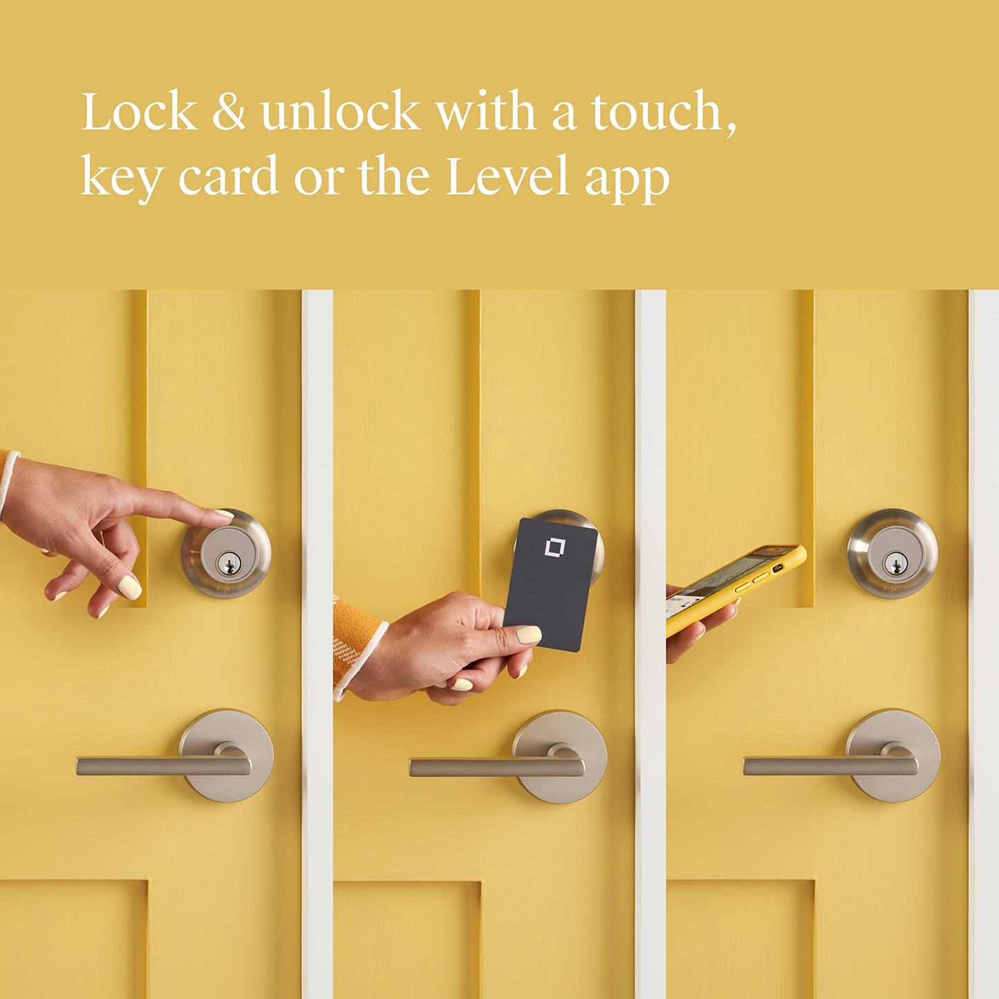 Level Bolt Smart Deadbolt - Make Your Lock Smart & Keep Your Existing Hardware and Keys - Keyless Entry via Level App (iOS & Android) - Works with Apple Home