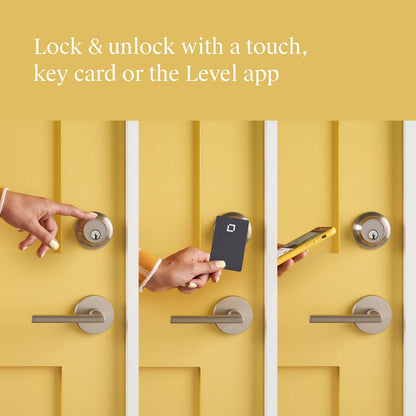 Level Bolt Smart Deadbolt - Make Your Lock Smart & Keep Your Existing Hardware and Keys - Keyless Entry via Level App (iOS & Android) - Works with Apple Home