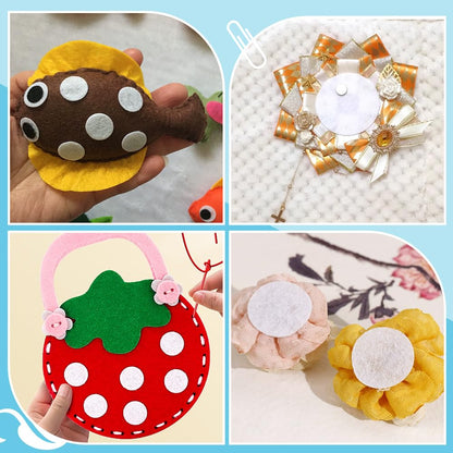 PH PandaHall 200pcs White Felt Circles 1.5 Inch Round Self-Adhesive Felt Pads Craft Stickers for Sewing Handcraft DIY Crafts Halloween Ghost Eyes Home Decor Christmas Ornaments