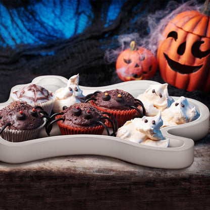 Maxcheck 3 Pcs Halloween Ghost Wooden Serving Platters Food Serving Trays Decorative Wooden Charcuterie Boards Plate for Halloween Snacks Cookies Fruits Candy Display Food Dish(Classic)