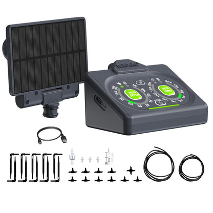 RAINPOINT Programmable Drip Irrigation System for Indoor Houseplant,Compact Dual-Powered Vacation Automatic Plant Waterer Self Watering Device While Away Low Water Auto Shut-Off (Water 10-15 Plants)