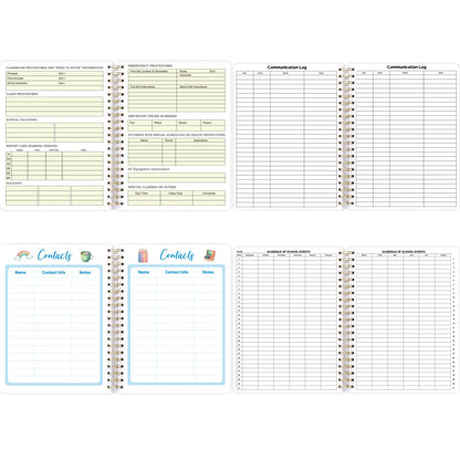 Ceiba Tree Undated Teacher Planner Lesson Planner and Record Book 8.5x11 inch Gradebook Attendance Book 10 Months 50 Weeks Lesson Plan 5 Sheet Teacher Planner Stickers