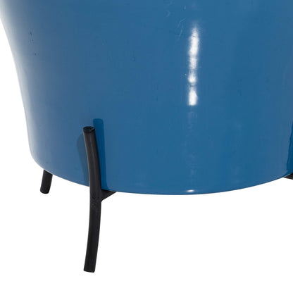 Deco 79 Metal Planter, Set of 2 9", 12"H, Blue