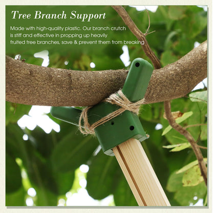 Yungyan 4 Pcs Tree Support, Plastic Fruit Tree Branch Support Device Tree Brace Prevent Them from Breaking for Vineyards Ornamental Gardens Orchards Fits on Standard 1.57 x 1.57 Inch Lumber (Green)