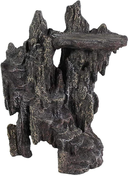 Penn-Plax Reptology Shale Step Ledge Cave Hideout - Aquarium & Terrarium Decoration - for Fish, Reptiles, Amphibians, and Small Animals - Large 2 (REP189)
