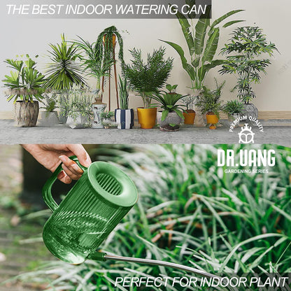 Small Watering Can Indoor Plants with Long Spout (1L, Green)