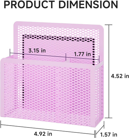 Magnetic Dry Erase Marker Holder, Mesh Pen Holder for Whiteboard，Magnet Pencil Organizer Storage for Refrigerator Locker Accessories Organizer for Home, School and Office(Purple)