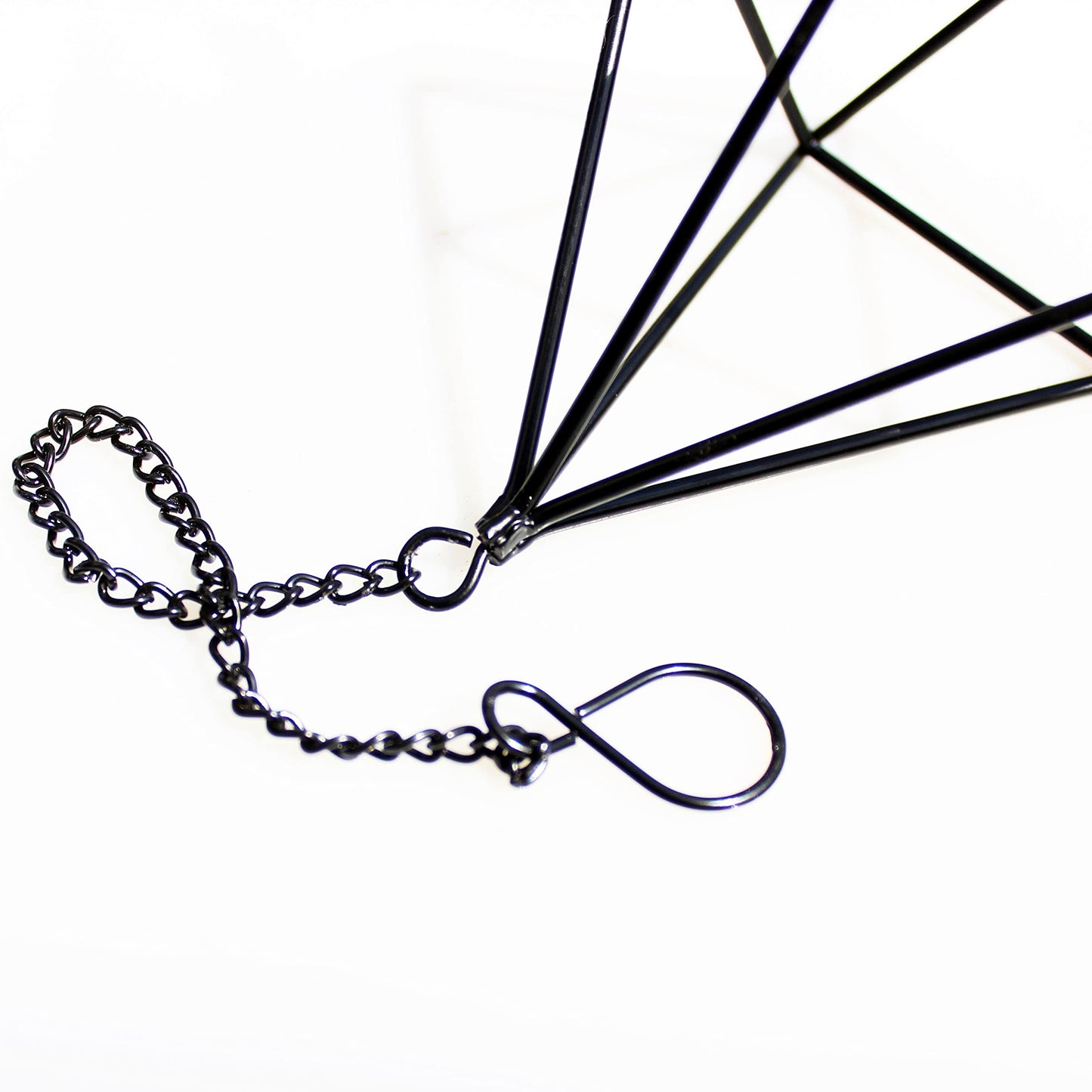 ZOOELAY Air Plants Hanging Holders Indoor Small Metal Airplants Rack Hanger Himmeli Geometric Planter Tillandsia Air Ferns Display with Chains 6 Pcs Black Diamond Shape …