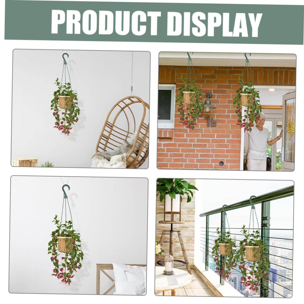 YARNOW 5Pcs Space Saving Plant Hanger Chain Versatile Flower Pot Hooks for Plants Succulents and Indoor Decor Simple Installation for Efficient Vertical Gardening