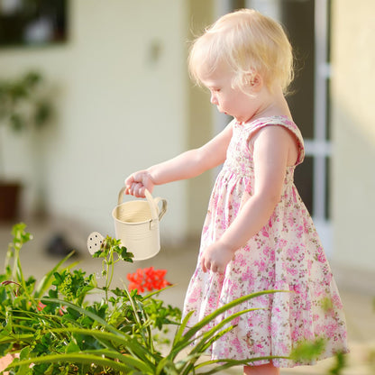 5PCS Mini Watering Cans Kids Metal Watering Can for Indoor Plants, Small Water Can Toddler Gardening Tool Beach Play, Multifunctional Cute Metal Jug for Craft, Home Decor Flower Bucket
