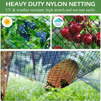 Poultry Netting 25x25 ft, 1" Square Mesh Heavy Duty Chicken Run Net, Garden Netting to Protect Plants, Fruit Trees, Vegetables from Birds, Deer, Pests & Animals for Farm, Orchard, Coop