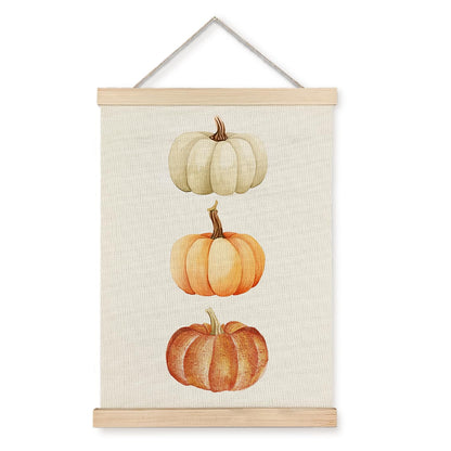 LUVADIAN Fall Pumpkin Decor, Fall Wall Decor Poster Hanger Frame, Autumn Wall Art Posters, Falls Decorations for Home, Farmhouse Autumn Decorations Posters, 12x16 Inches