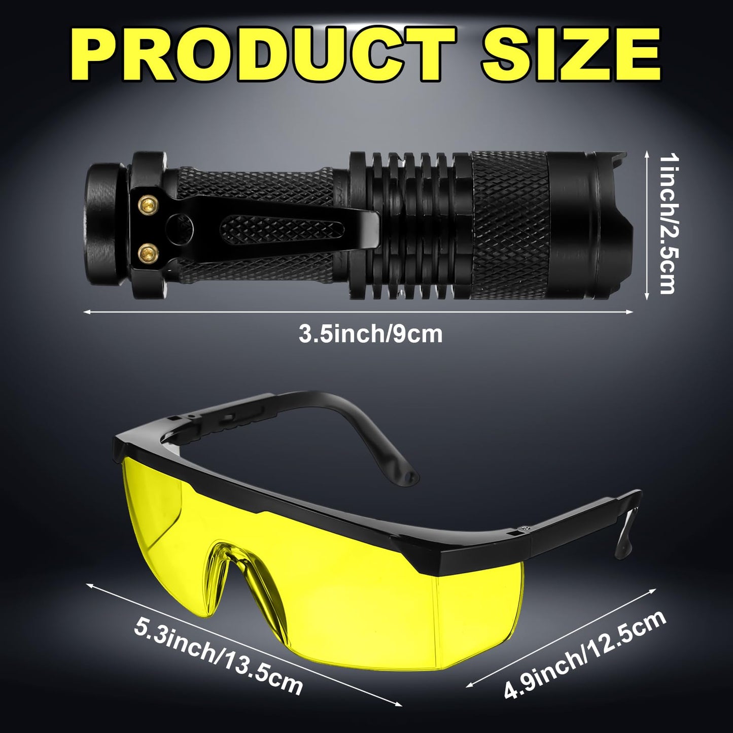 Tellegloww AC Leak Detector Tool Kit with UV Light & Oil Dye Detection, Model QMF-Tellegloww-1247