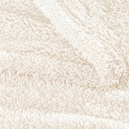 Exclusivo Mezcla Fleece White Throw Blanket for Couch Sofa, Ultra Soft, Lightweight and Fluffy Blankets for Women, All Season, 50x60 Inches