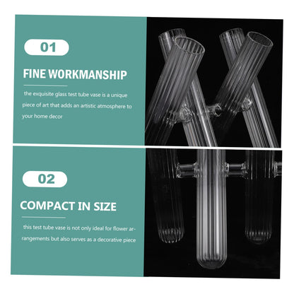Yardwe Clear Glass Test Tube Vases for Hydroponic Plants Decorative Terrarium Tube Holders for Flower Display Desk Windowsill Supports Plant Growth and Home Decor
