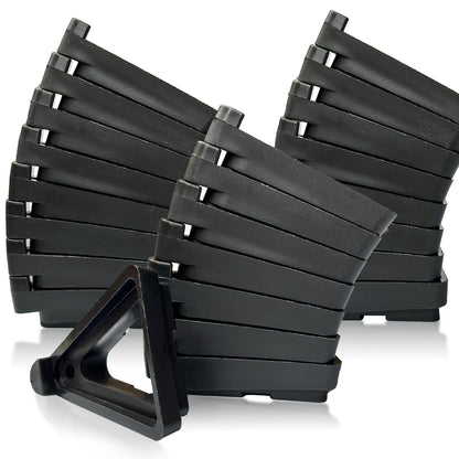 Vorregenweiss 24 PCS Big Pot Feet for Outdoor Planters,Invisible Breathable Pot Stands Toes Lifters for Heavy Outdoor Plants,Stackable Flower Feet Outside,Plant Risers, Black