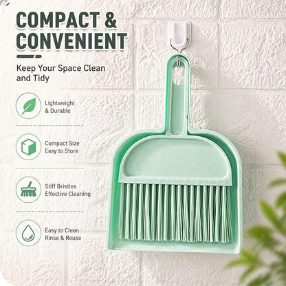 Rypet Cage Cleaner for Guinea Pigs, Hamsters, Chinchillas, Rabbits, Reptiles, Hedgehogs and Other Small Animals - Mini Dustpan and Brush Set Cleaning Tool for Animal Waste (1 Pack)