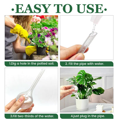 Cmaqpw 20 PCS Plant Watering Globes,Plastic Clear Watering Bulbs,Self Watering Flower Automatic Watering Device for Home Garden Plants Indoor,Outdoor,Flowerpot,(Large,Medium,Small)