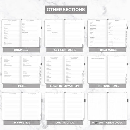 Clever Fox End of Life Planner – Final Arrangements Organizer for Beneficiary, Will Preparation, Last Wishes & Funeral Planning, A4 (Gray)