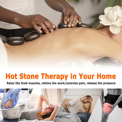 Goodtar Portable Hot Stone Massage Warmer - Digital Controller Rocks Heating Bag, Electric Massager and Heater for Home Spa Relax Muscles 110V (NO Stone) (Small Size)