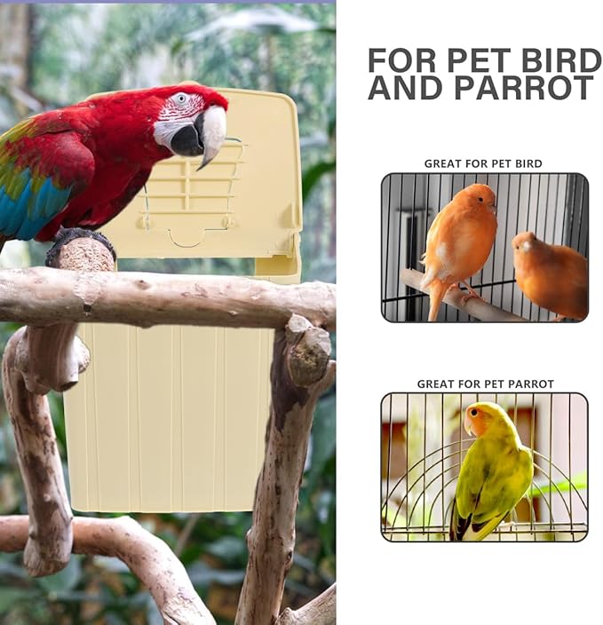 Zerodeko 4-Pack Bird Breeding Boxes Hanging Nesting Houses for Small Birds Finches Sparrows Parakeets Lovebirds with Easy Clean Design and Durable Construction 5.11X5.11X3.93 Inches